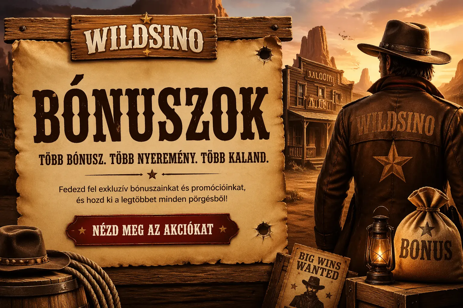 Wildsino bonuszok banner